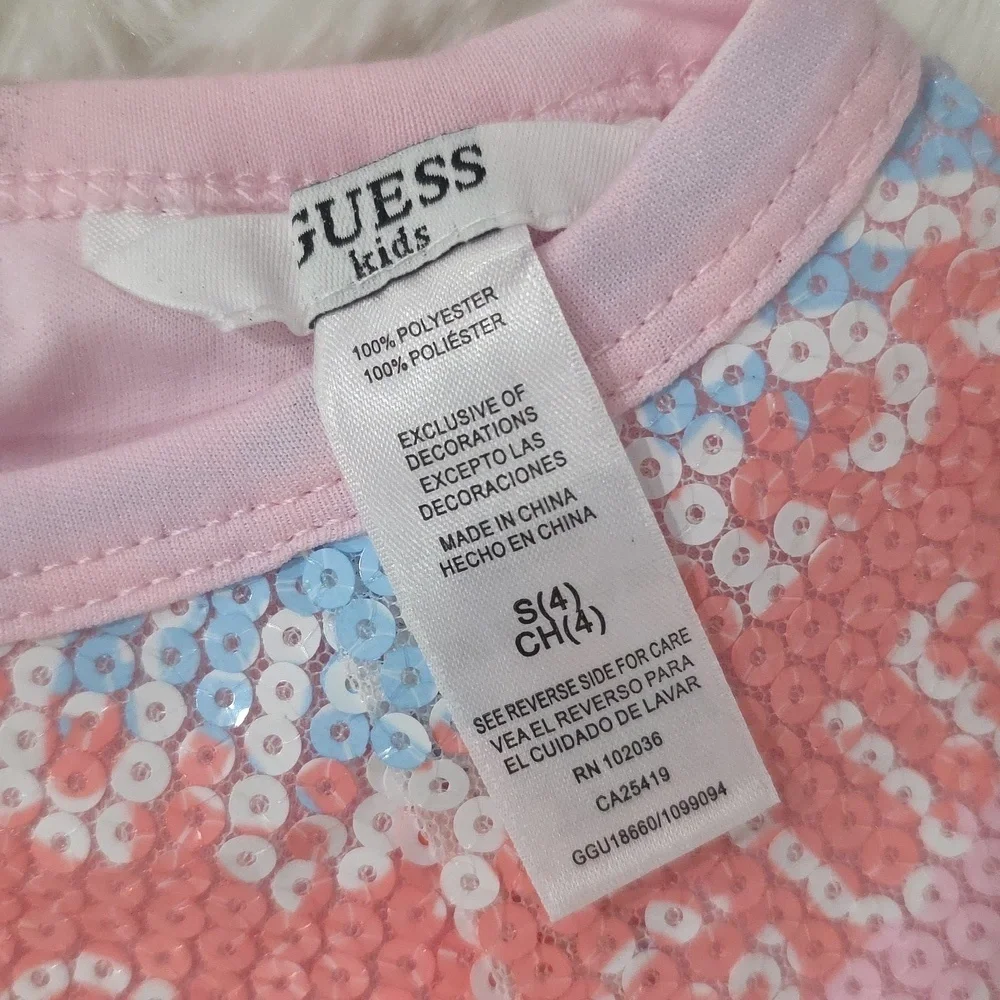 Guess Kids Multicolor Sequin Dress. Size 4